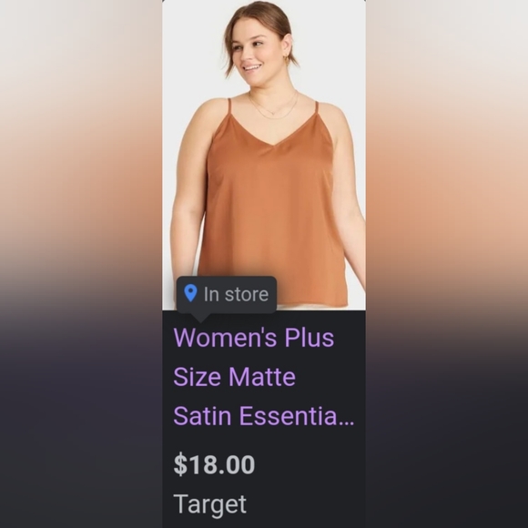 NWOT - Women's S Matte Satin Essential Cami - A New Day - Picture 8 of 8